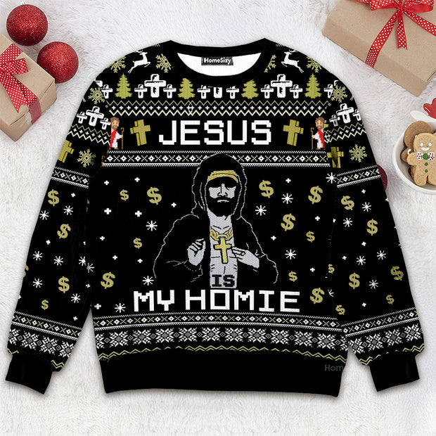 Jesus My Homie Christmas Ugly Sweater QT211291Hj