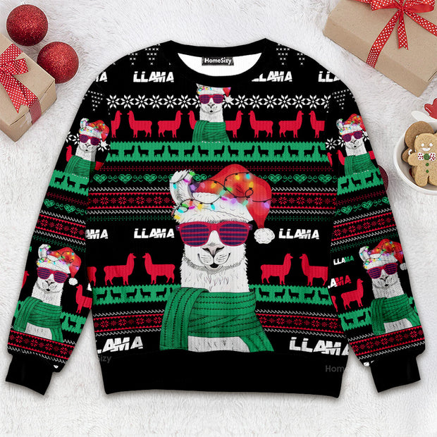 Llama Christmas Hat - Christmas Gift For Adults - 3D Ugly Christmas Sweater QT312056