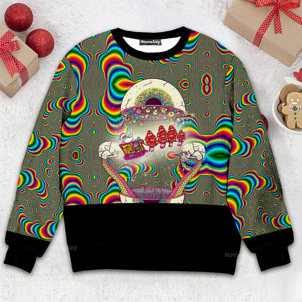 Santa And Mushroom Christmas Ugly Sweater For Men And Women QT4120101