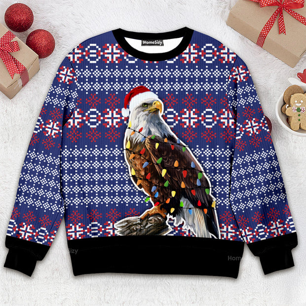 Eagle Christmas Light - Christmas Gift For Adults - 3D Ugly Christmas Sweater QT4121502