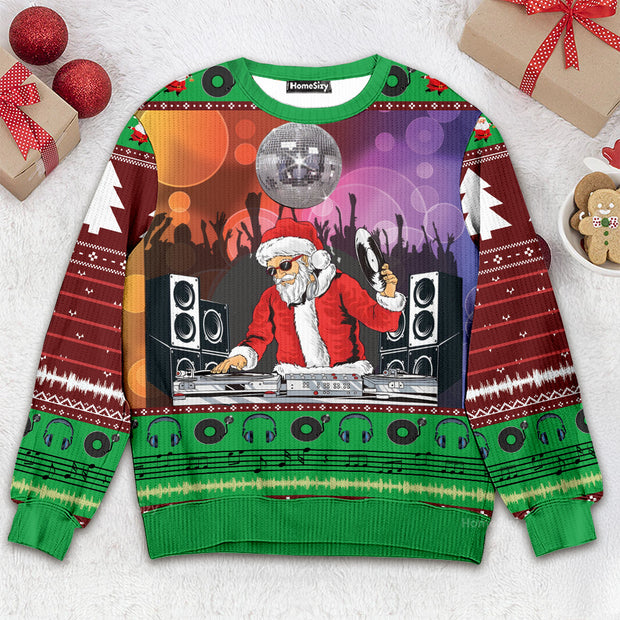 DJ Santa Christmas Ugly Sweater QT211717Hj