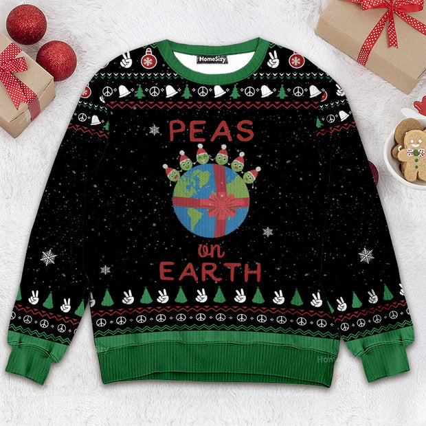 Peas On Earth Christmas Ugly Sweater QT211612Hj
