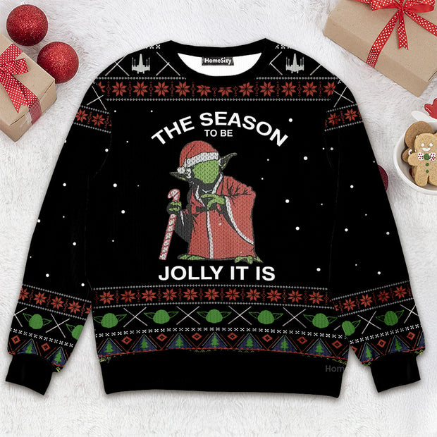 Stwa The Season To be Jolly It Is Christmas Ugly Sweater QT210320Hj