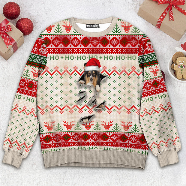 Shetland Sheepdog Scratch - Christmas Gift For Dog Lovers - 3D Ugly Christmas Sweater QT312033