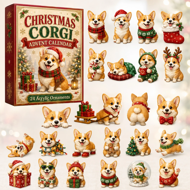 Custom Dog Christmas Ornament Set Gifts For Family - Personalized Box Advent Calendar