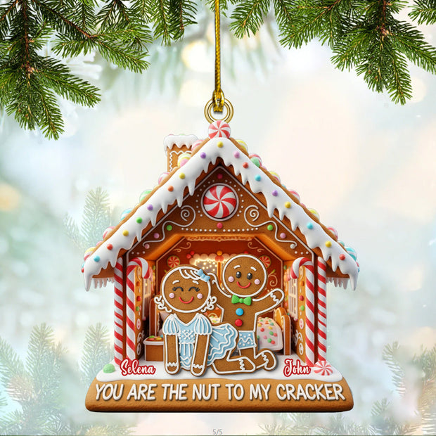 You Are The Nut To My Cracker - Personalized Acrylic Ornament - Christmas Gifts For Naughty Couple HH01