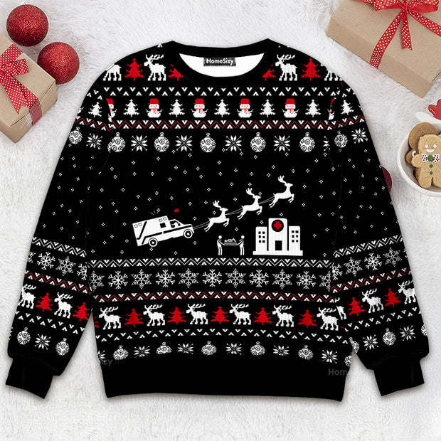 3D Paramedic Hospital Ambulance Ugly Sweater - Best Gift For Christmas QT211201