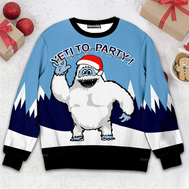 Bigfoot Party - Christmas Gift For Adults - 3D Ugly Christmas Sweater QT309444