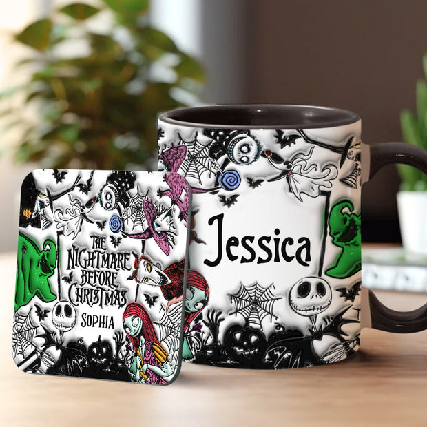 Custom Name Nightmare - Personalized Accent Mug CT01