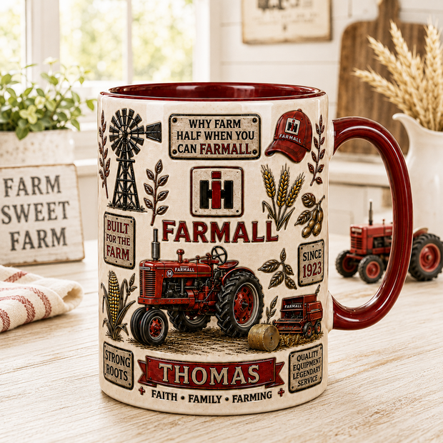 Life Is Better On The Farm - Personalized Accent Mug - Gift For Farmers