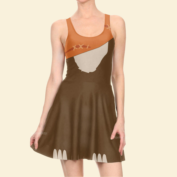 Space Forest Creatures Cosplay Costume - Skater Dress QT5042002
