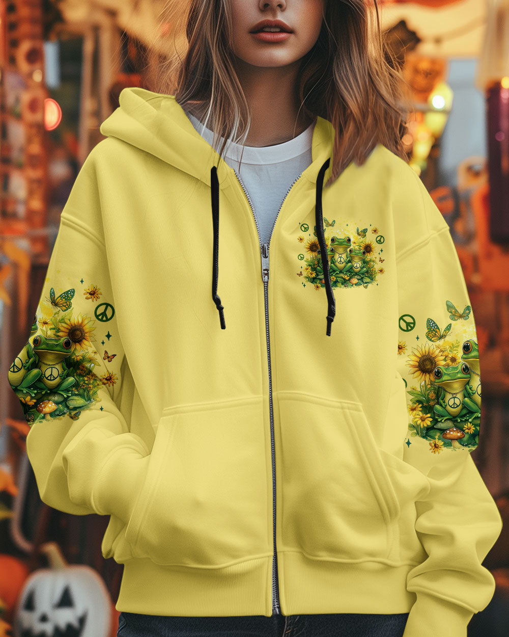 Make Memories with the Right People Cute Peaceful Frogs and Sunflowers AOP Shirts _10_ MffaS