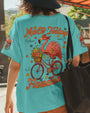 Make Today Flamazing Flamingo Fun Bike Graphic Tee with Flowers _26 Peace Design for Women AOP Shirts _5_ zlESH