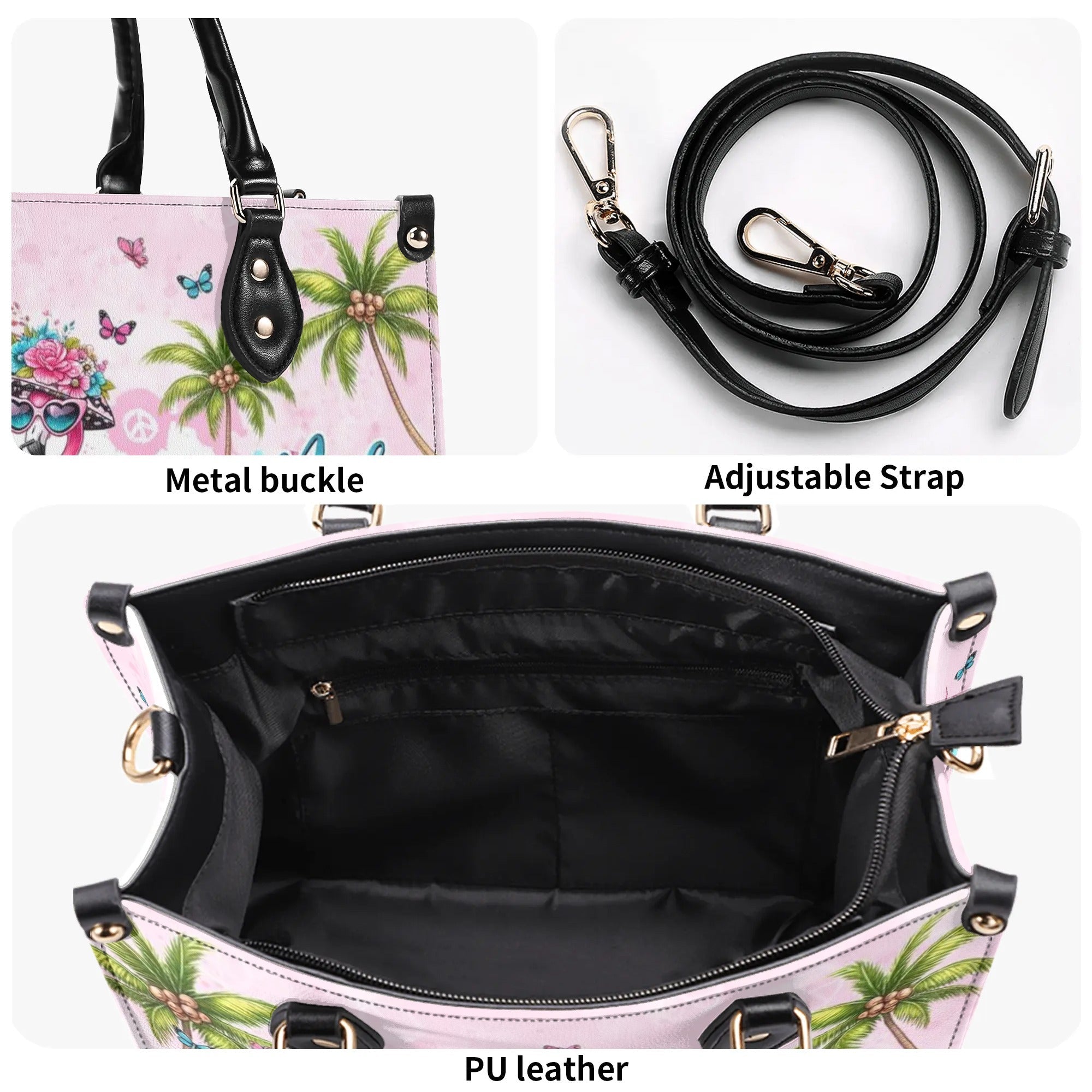 Make Today Flamazing Pink Flamingo SummerBeach Leather Bag for Women _8_ fZzjL