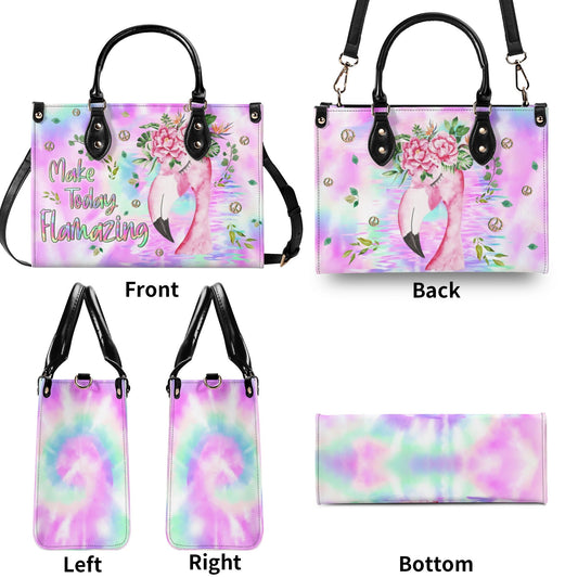 Make Today Flamazing Pink Flower Flamingo Hippie Leather Bag Gift for Women _10_ jHF3X