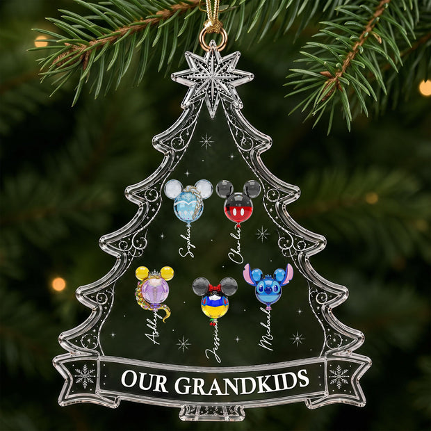 Grandkids Make Christmas Brighter - Personalized Acrylic Ornament - Chrismas Gift For Family