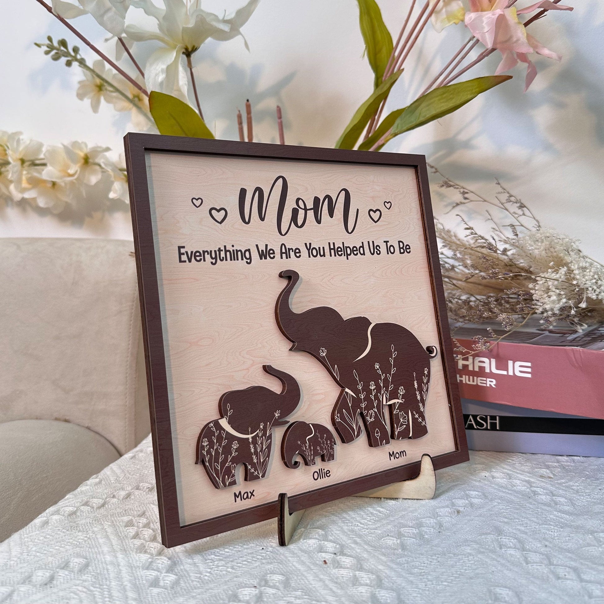 Mom Everything We Are You Helped Us To Be Mother_S Day Personalized Wooden Plaque 5