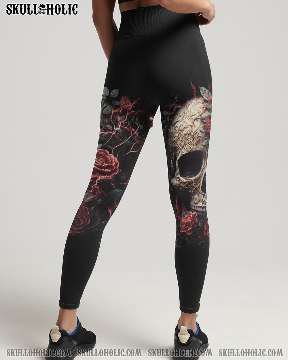 My Give a F Is Broken but my Go F Yourself is Fully Funtional Skull Gothic Attitude Roses AOP Shirts _15_ TVPEz