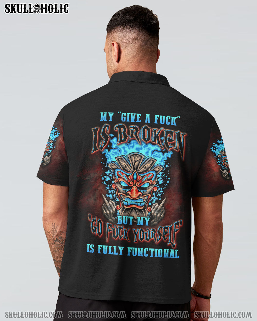 My Give a F is Broken Go F Yourself is Fully Functional Funny Attitude Graphic AOP Shirts _10_ JyBh5
