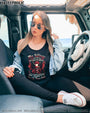 My Wing are Broken My Halos Bent Red Devil Skull and Roses Gothic Graphic AOP Shirts _7_ xx469