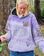 Never be Afraid of Change Purple Floral Butterfly Tie Dye AOP Shirts _13_ Q4xeE