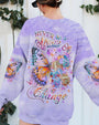 Never be Afraid of Change Purple Floral Butterfly Tie Dye AOP Shirts _3_ 59MTU