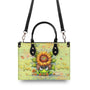 No Rain No Flowers Cute Frog with Sunflower Hippie Leather Bag Gift for Women _2_ TEMPh