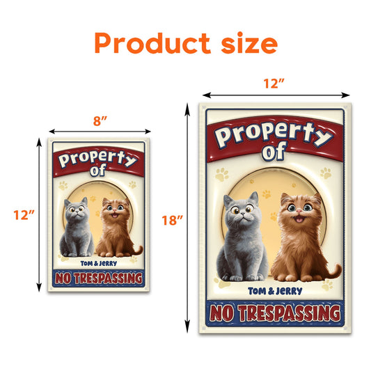 No Trespassing Cat Version Personalized Metal Sign_4_05447f1a 6a2d 40bd a879 b8c16105426b