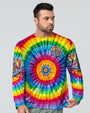 Old Hippies Dont Die Crazy Grandparents Funny Tie Dye Hippie Peace Sign AOP Shirts _2_ kYqmW