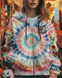 Old Hippies Dont Die The Laughter Tie Dye Retro Peace and Flowers AOP Shirts _10_ VoUBZ