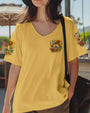 Old Hippies Into Crazy Grandmas Funny Sunflower Peace Sign AOP Shirts _2_ tsixO