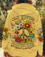 Old Hippies Into Crazy Grandmas Funny Sunflower Peace Sign AOP Shirts _5_ gz3id