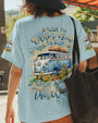 Older Now But I_E2_80_99m Still Runnin Against The Wind Blue VW Van and Sunflower AOP Shirts _1_ eSRZI