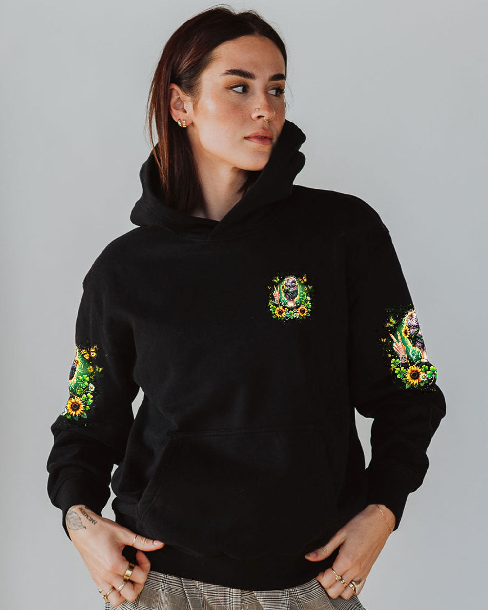 Older Now But Im Still Runnin Against The Wind Hippie Sunflower Girl AOP Shirts _4_ 6MLic