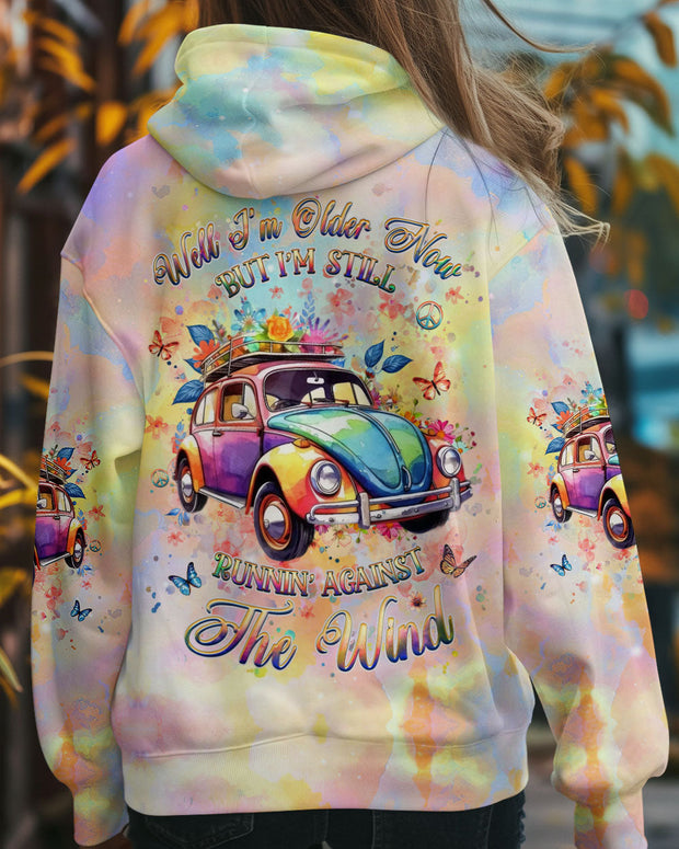 Older Now But I'm Still Runnin Against The Wind - Tie Dye Retro Car - AOP Shirts
