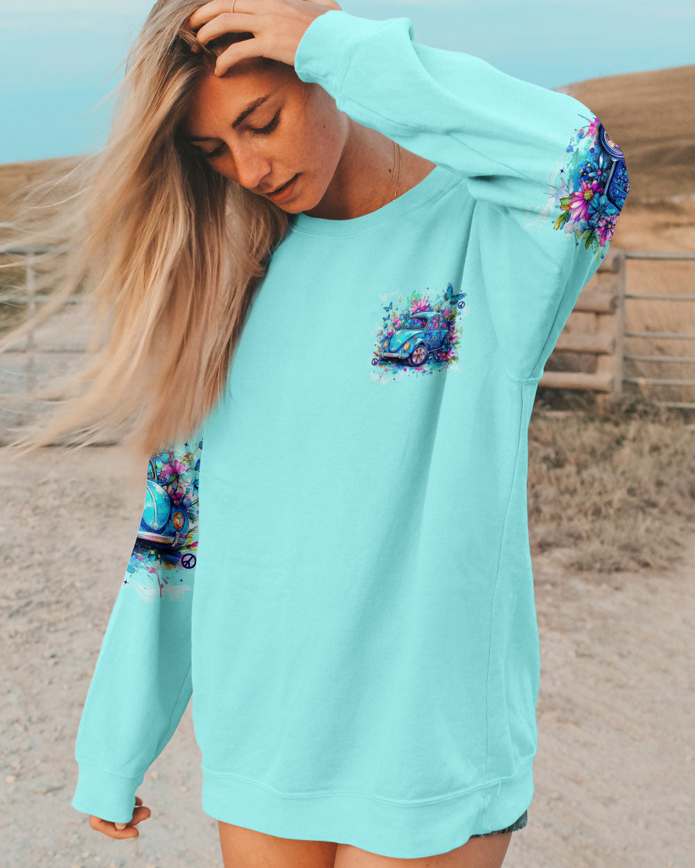 Older Now But Im Still Runnin Against The Wind Vintage Hippie Car AOP Shirts _6_ ATKVc