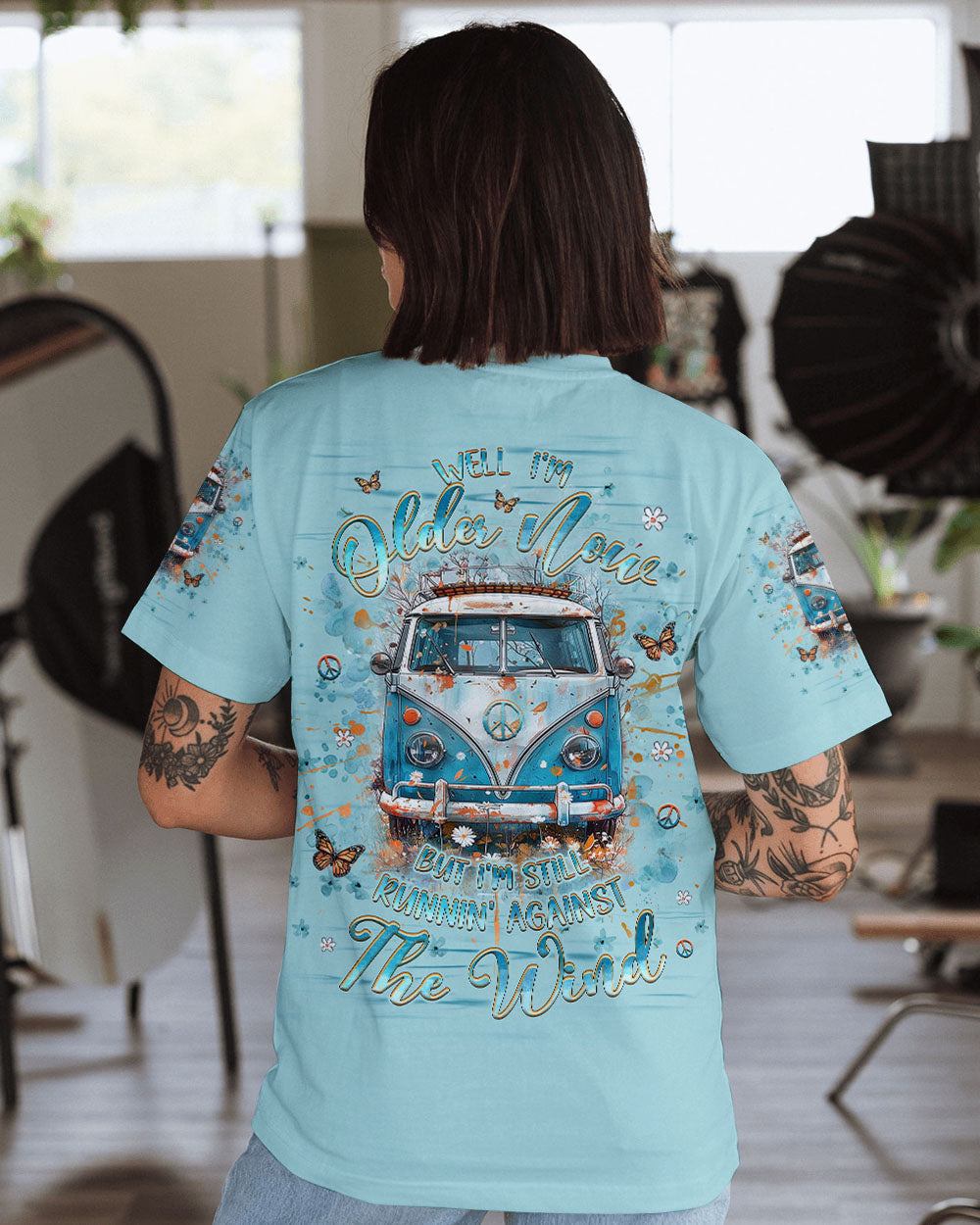 Older Now But Im Still Runnin Against The Wind Vintage VW Van AOP Shirts _4_ E6OvR