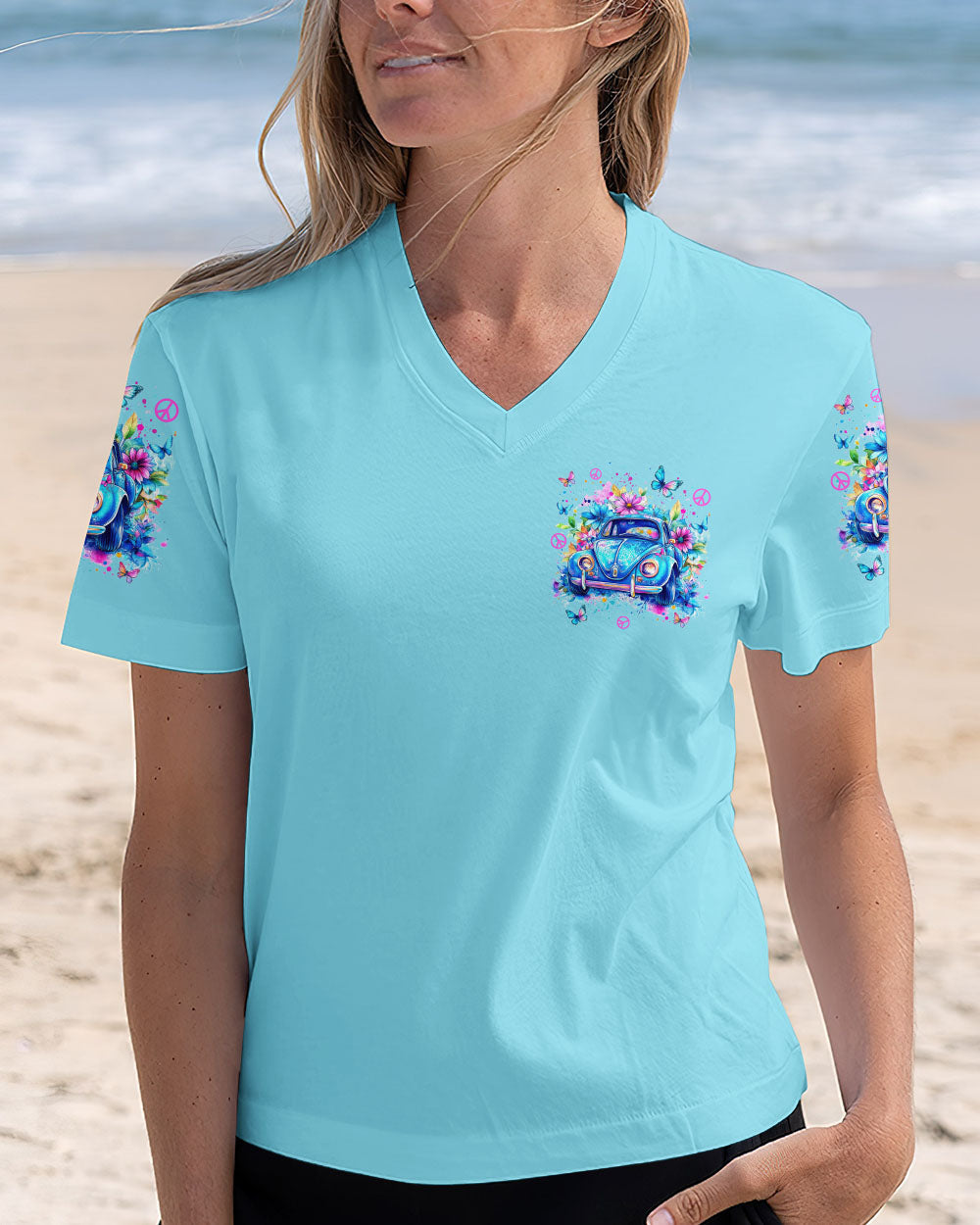 Older Now But Im Still Runnin Against the Wind Blue Retro Car Graphic AOP Shirts _4_ Uub2y