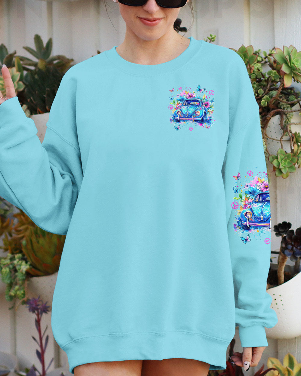 Older Now But Im Still Runnin Against the Wind Blue Retro Car Graphic AOP Shirts _8_ 5un8V
