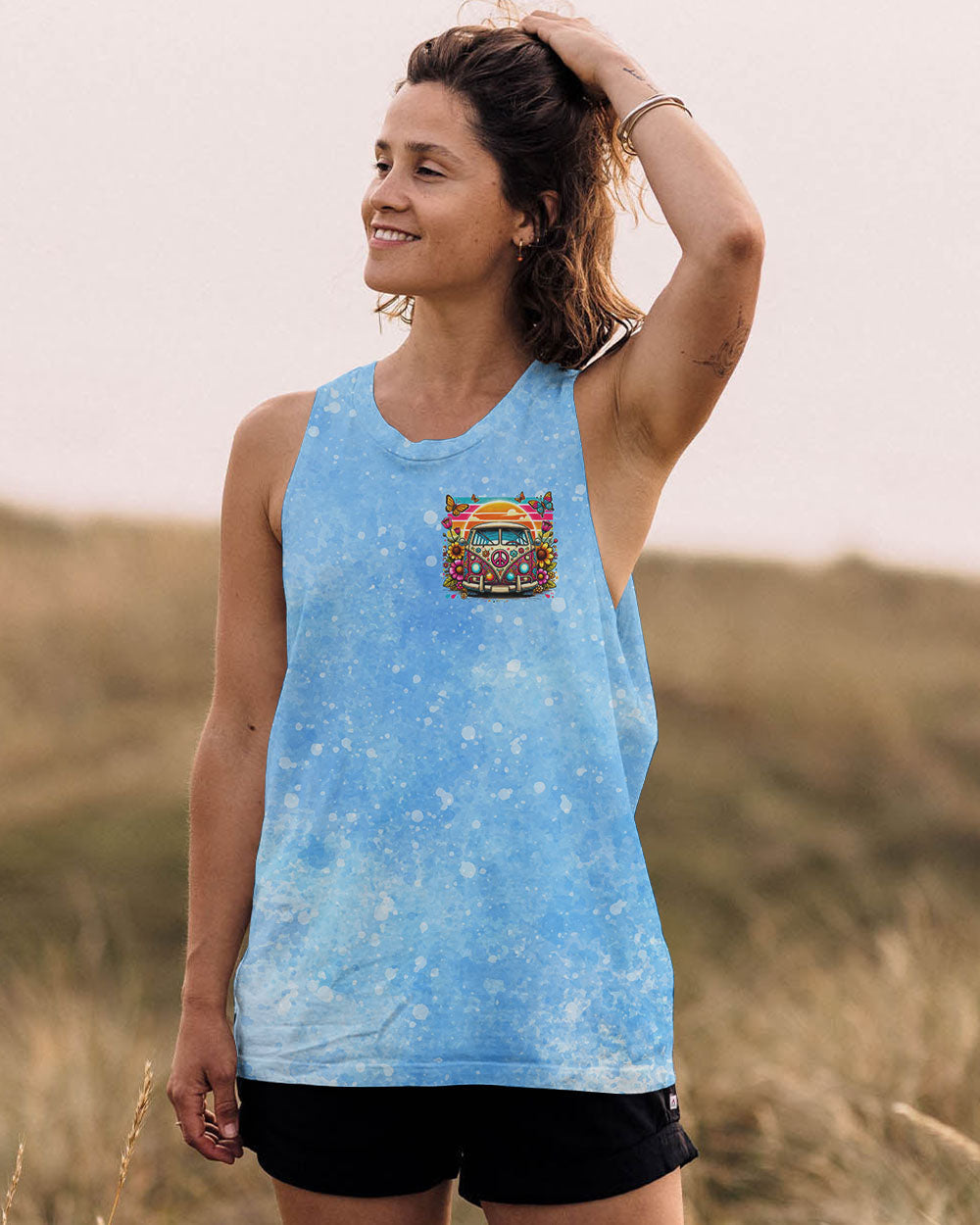 Older Now But Im Still Runnin Against the Wind Floral VW Bus Graphic AOP Shirts _12_ EOtx1