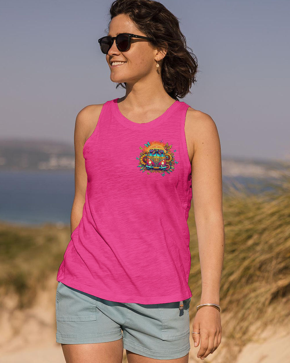 Older Now But Im Still Runnin Against the Wind Retro Van and Sunflowers AOP Shirts _6_ bADso