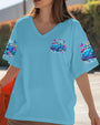 Older Now But Im Still Running Against the Wind Blue VW Beetle Floral Hippie AOP Shirts _12_ dooZg