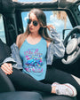 Older Now But Im Still Running Against the Wind Blue VW Beetle Floral Hippie AOP Shirts _5_ kKIBw