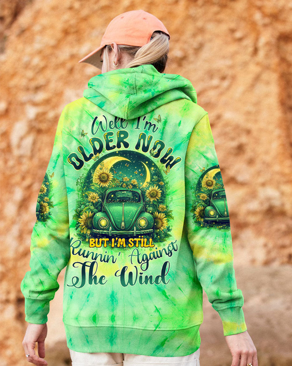 Older Now But Im Still Running Against the Wind Tie Dye Hippie VW Bug Sunflowers AOP Shirts _13_ 998l8