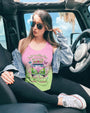 Older Now But Still Running Against The Wind Pink Green Peace Van and Floral Design AOP Shirts _5_ KsCq5