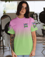 Older Now But Still Running Against The Wind Pink Green Peace Van and Floral Design AOP Shirts _9_ VmjYC