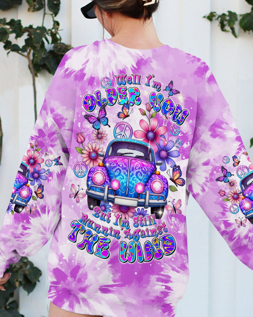 Older Now But Still Running Against The Wind Tie Dye Hippie VW Bug AOP Shirts _3_ Zje0c