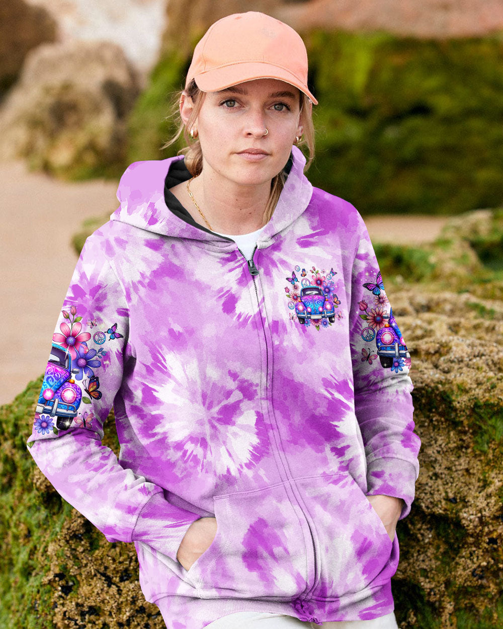Older Now But Still Running Against The Wind Tie Dye Hippie VW Bug AOP Shirts _4_ hsADt