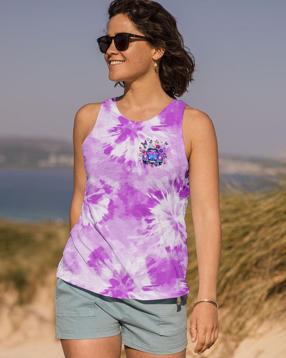 Older Now But Still Running Against The Wind Tie Dye Hippie VW Bug AOP Shirts _6_ klZSr