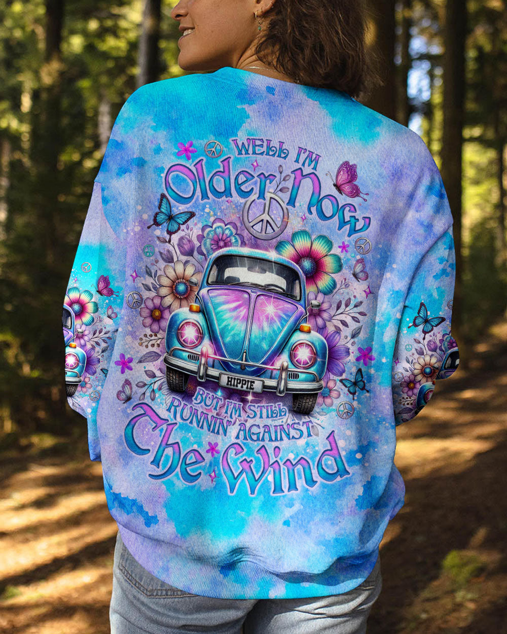 Older Now But Still Running Against The Wind Tie Dye VW Bug with Floral AOP Shirts _3_ cZ6yn